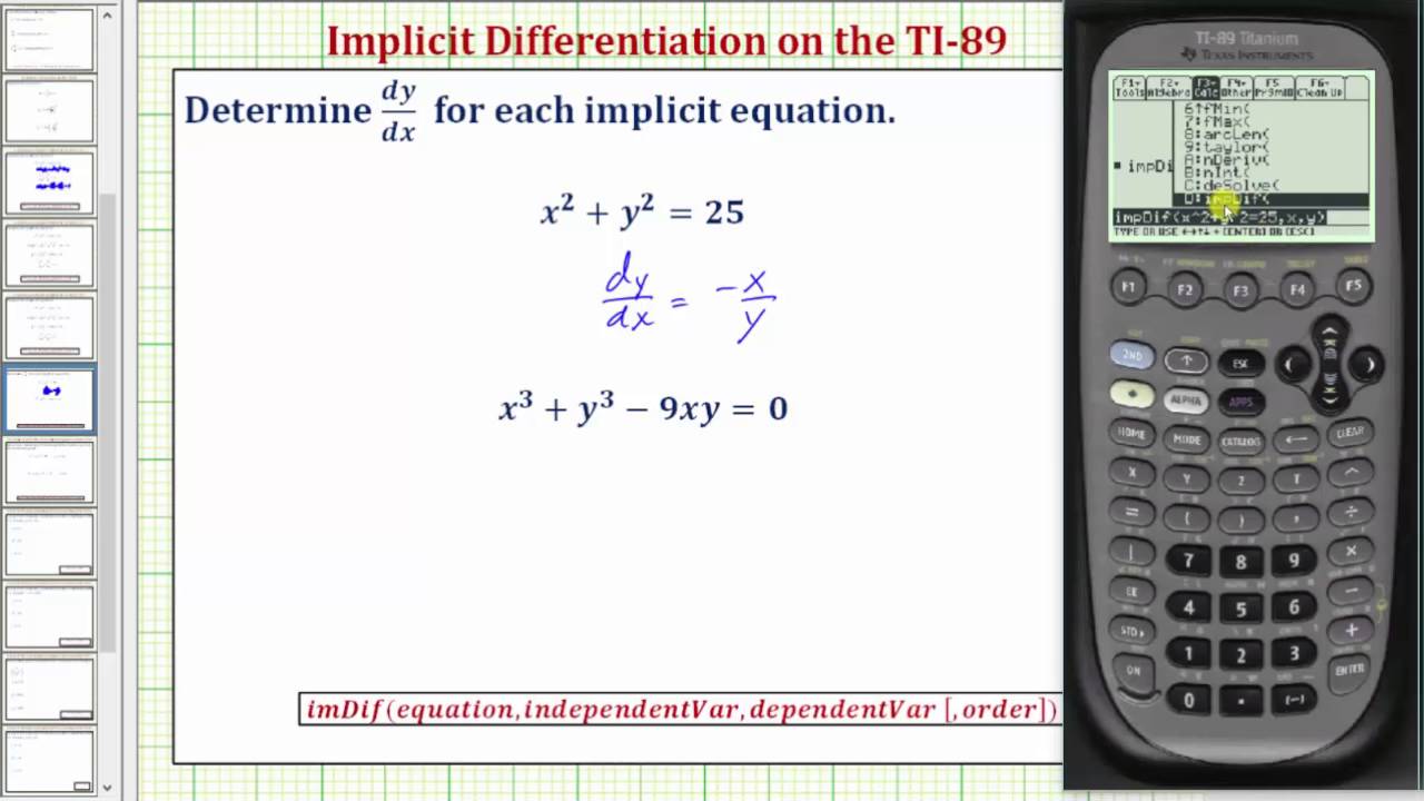 Ti89 solve second order differential equation definition